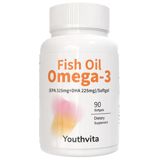 Youthvita Omega 3 Fish Oil 1000mg, EPA DHA Triple Strength for Heart, Eye, Brain, Joint Health, 90 Softgels