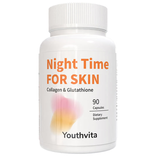 Youthvita Collagen Peptides L-Glutathione Vitamin C GABA Astaxanthin Vitamin E,Support Skin Health,90 Capsules